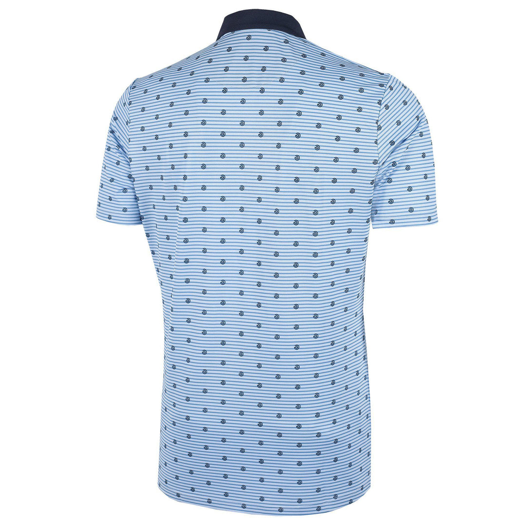 Monty is a Breathable short sleeve golf shirt for Men in the color Blue Bell(5)