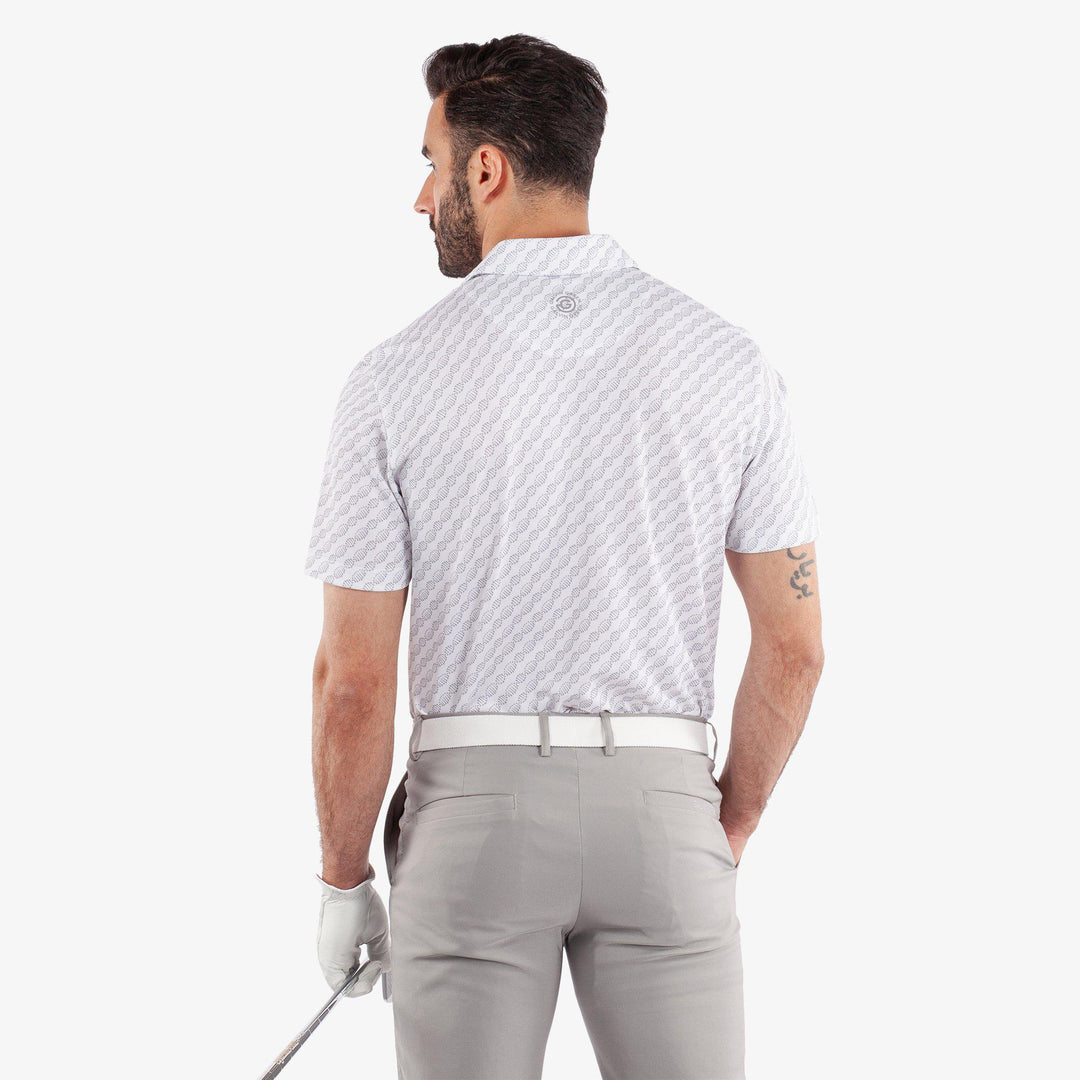 Marcus is a Breathable short sleeve golf shirt for Men in the color White(6)