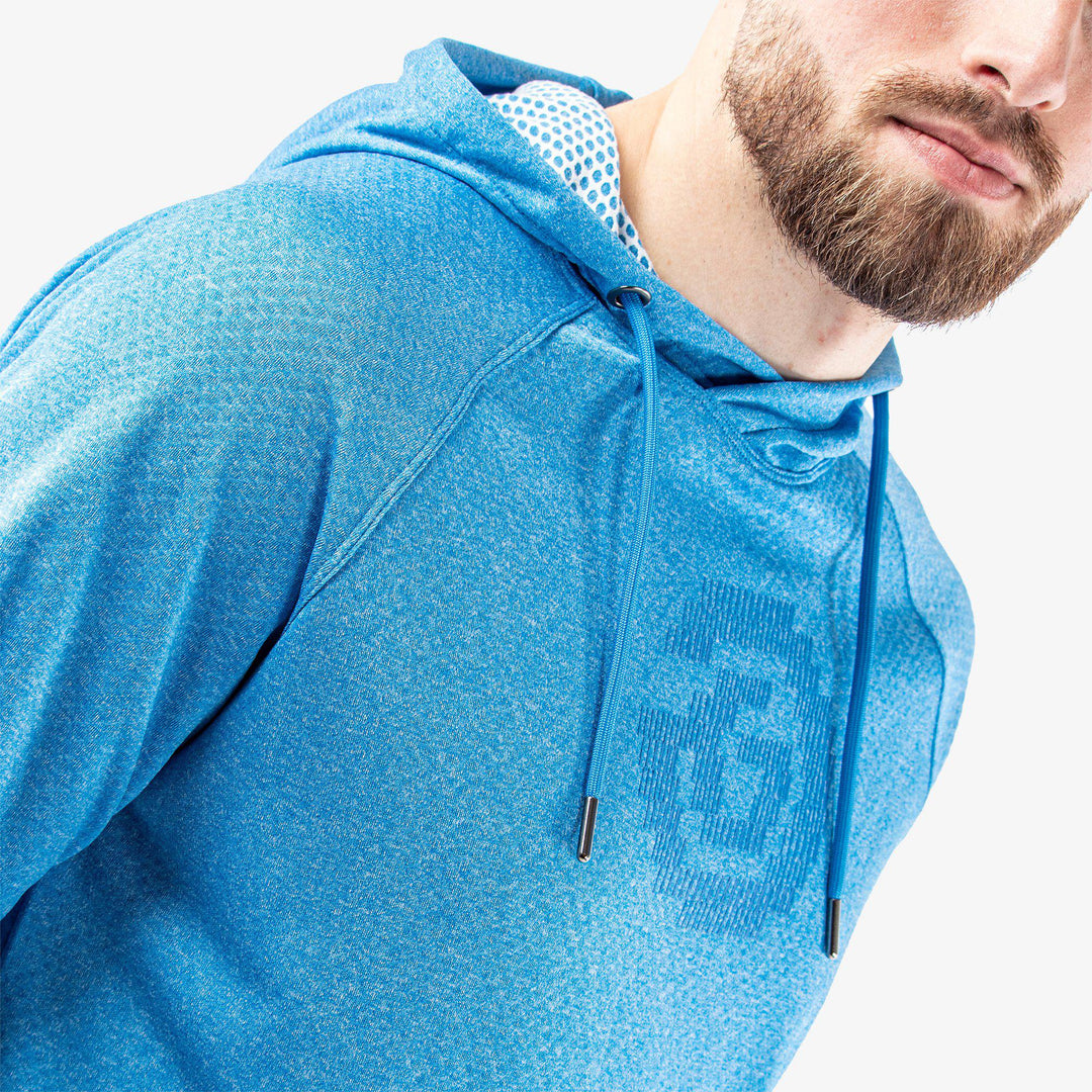 Desmond is a Insulating golf sweatshirt for Men in the color Blue Melange (4)