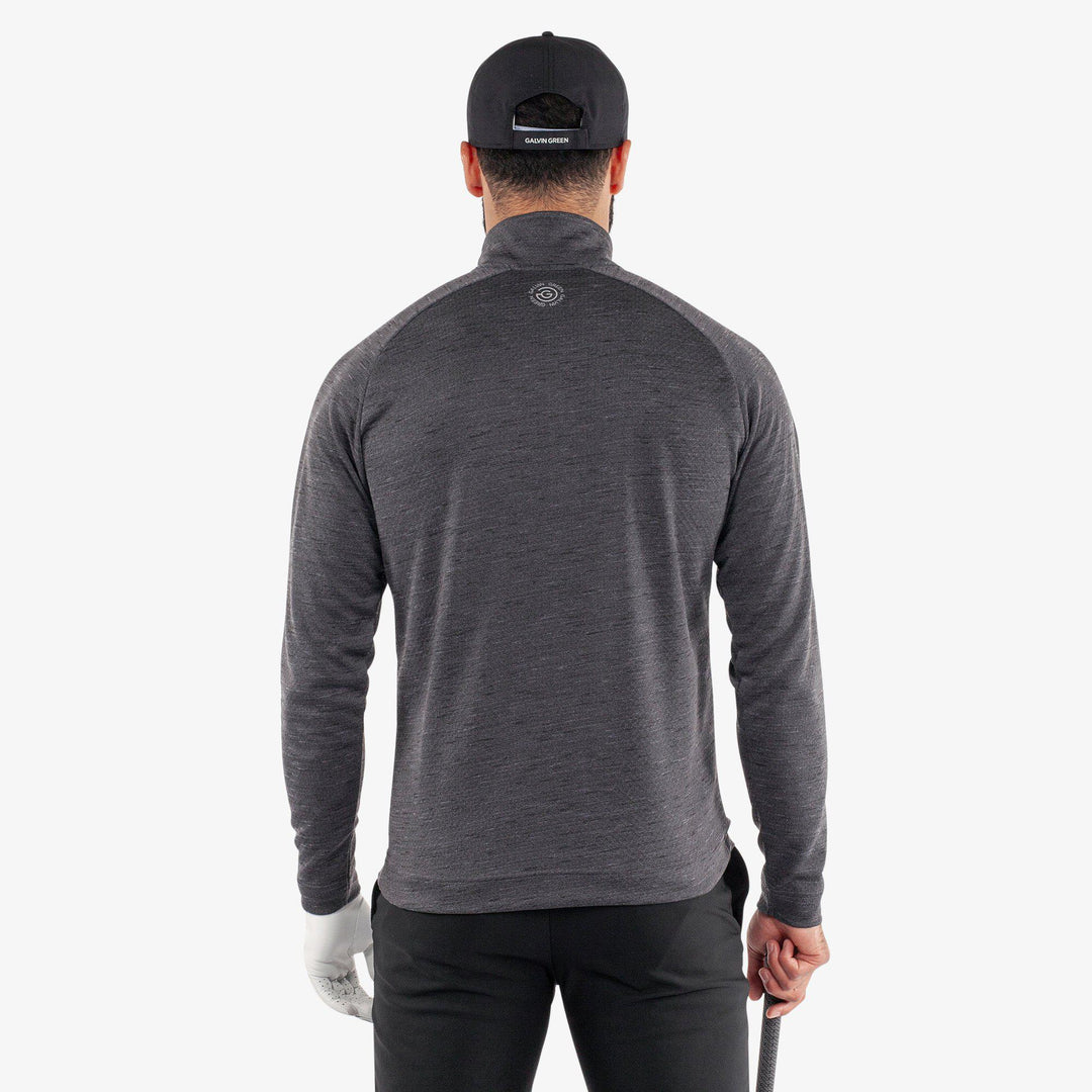 Dion is a Insulating golf mid layer for Men in the color Black Melange(4)