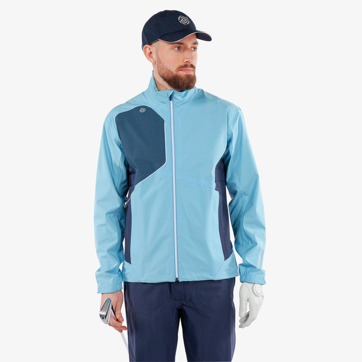 Ames is a Waterproof golf jacket for Men in the color Alaskan Blue/Navy(1)