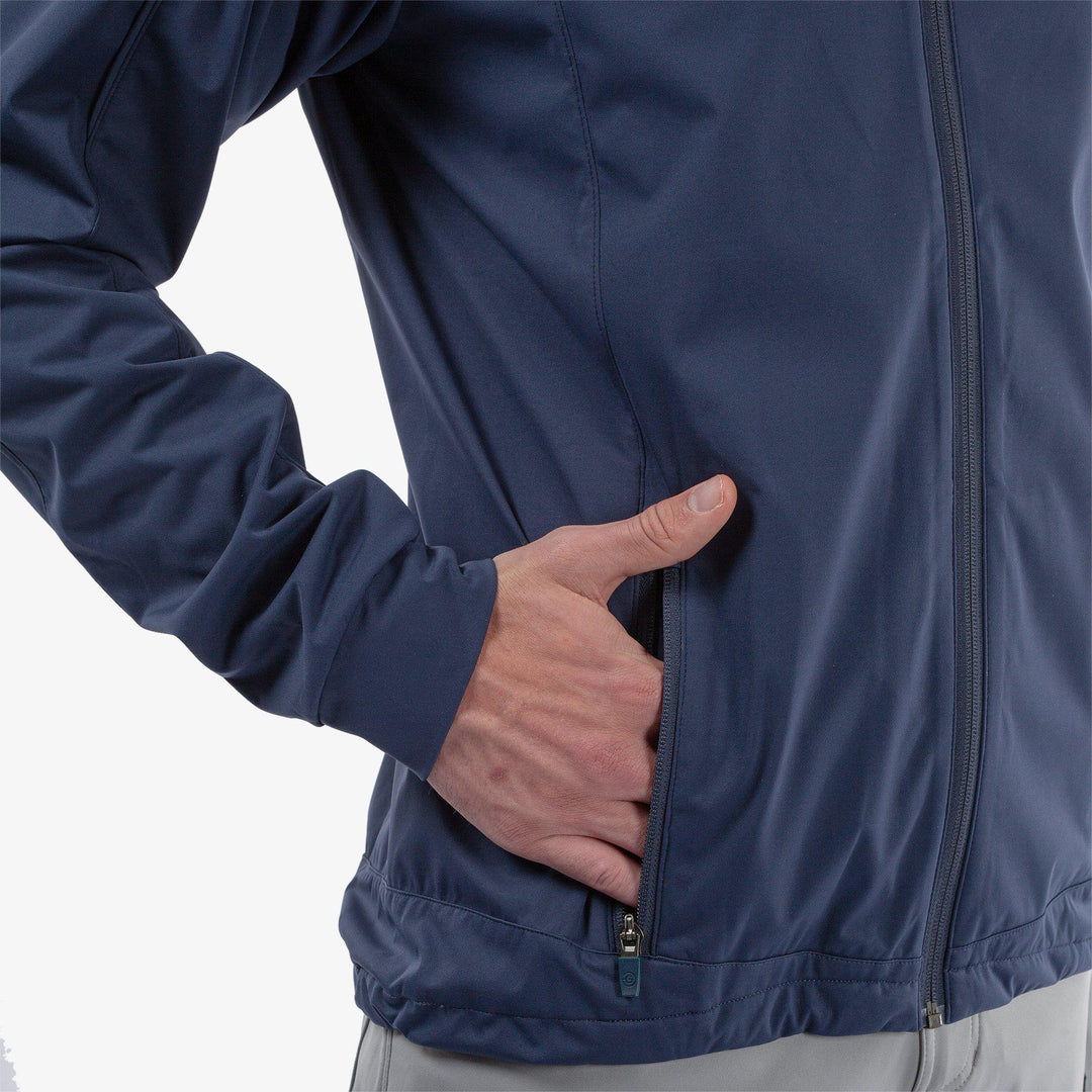 Lyndon is a Windproof and water repellent golf jacket for Men in the color Navy(4)