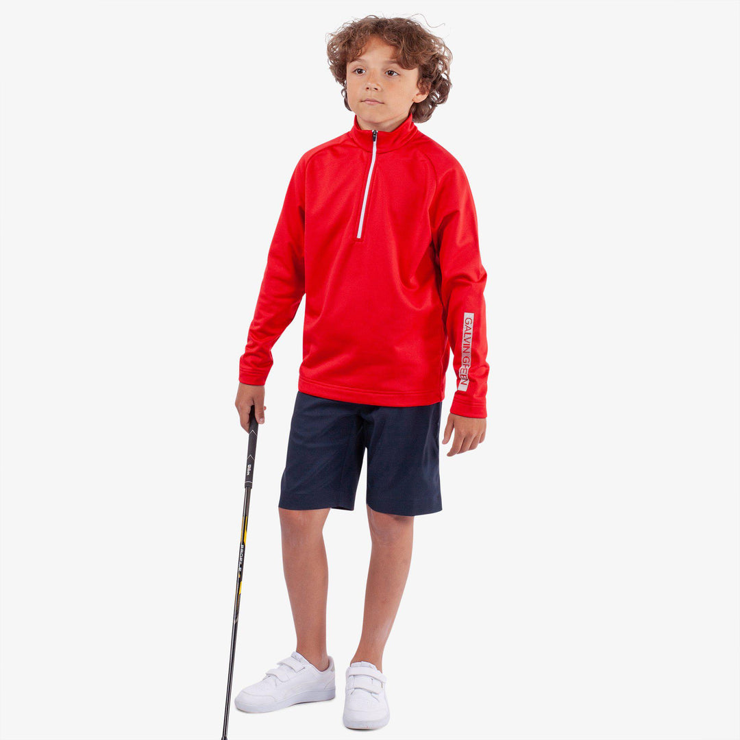 Raz is a Insulating golf mid layer for Juniors in the color Red(2)