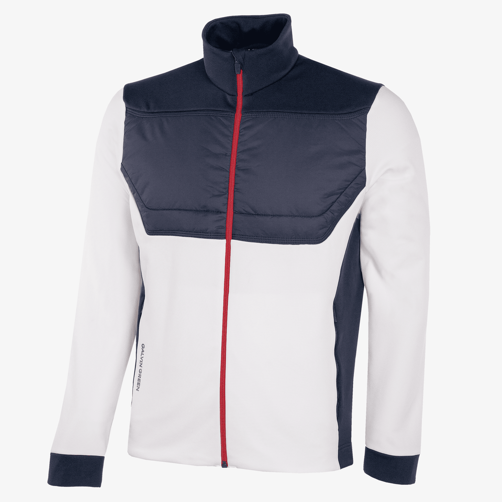 Dylan is a Insulating golf mid layer for Men in the color Navy/Red/White(0)