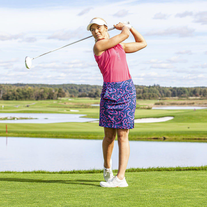 Marie is a Breathable golf skirt with inner shorts for Women in the color Blue(1)