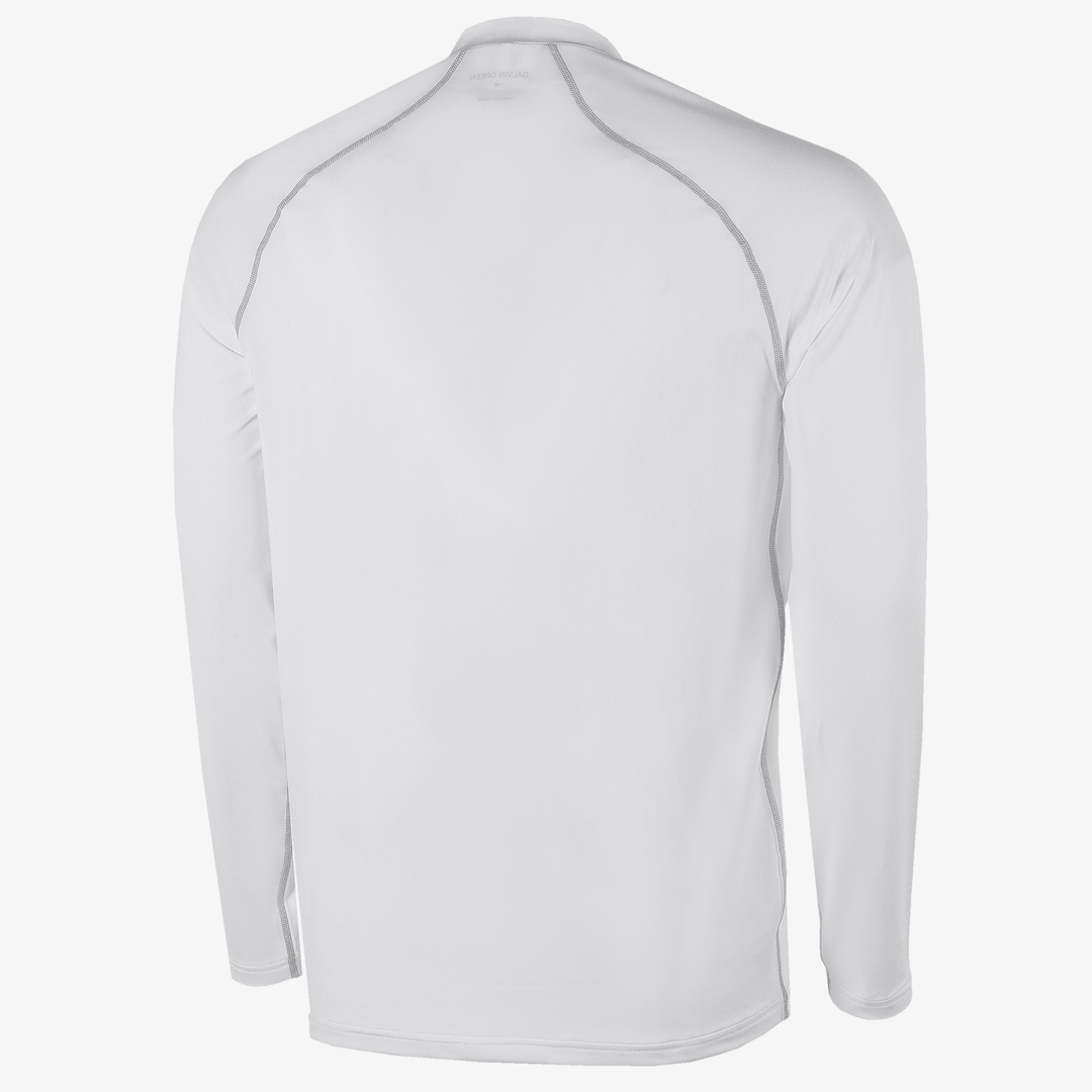 Enzo is a UV protection golf top for Men in the color White/Cool Grey(7)