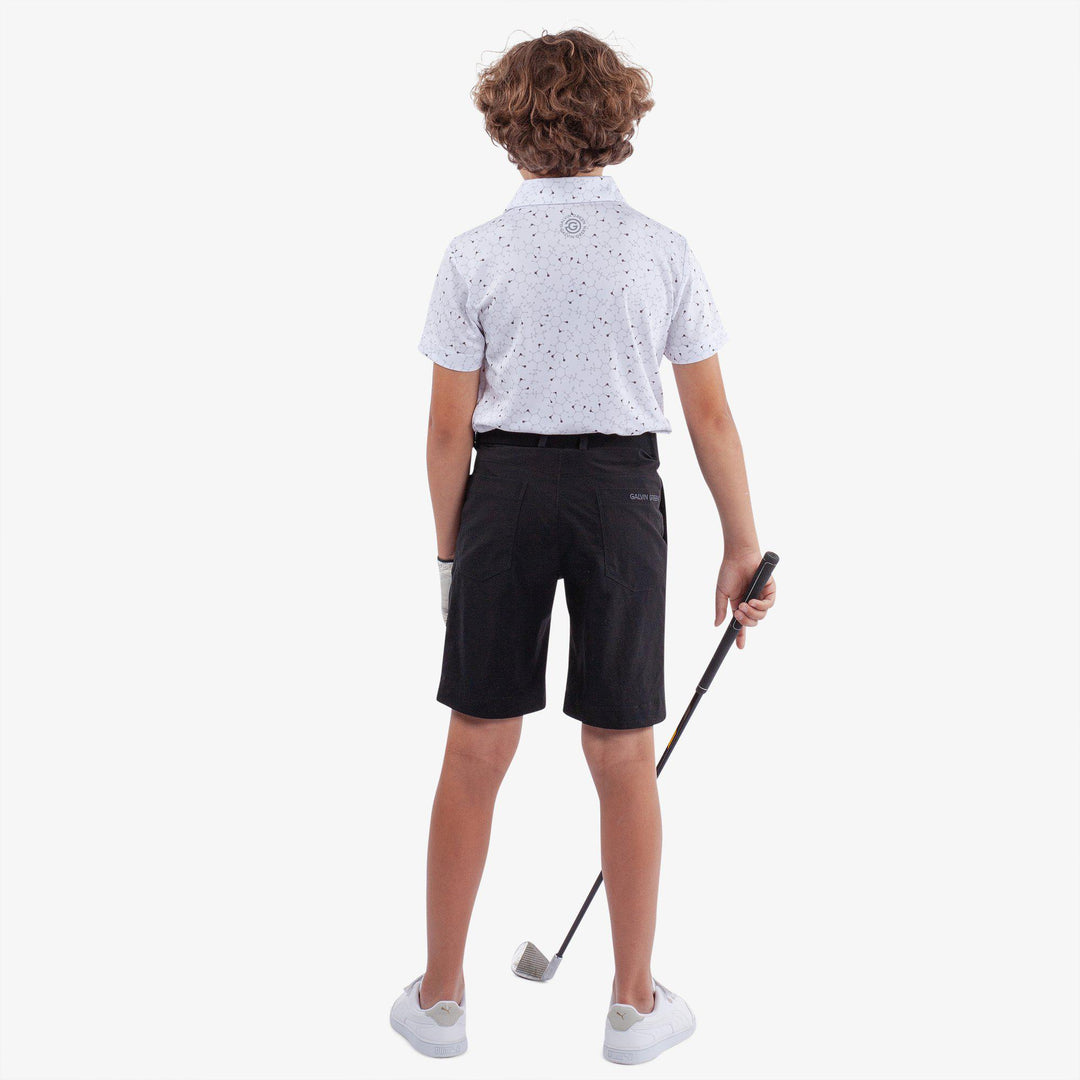 Rocco is a Breathable short sleeve golf shirt for Juniors in the color White/Cool Grey(6)