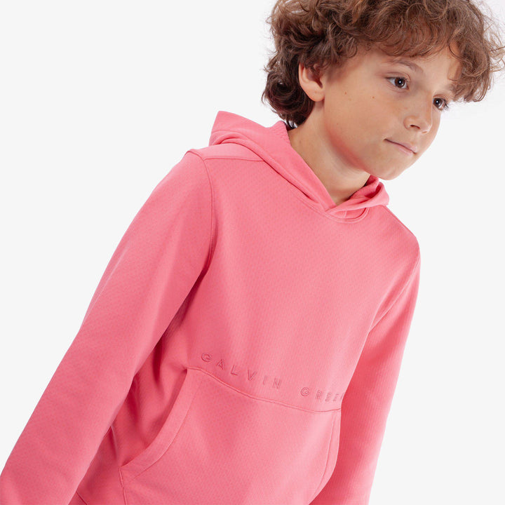 Rico is a Insulating golf sweatshirt for Juniors in the color Camelia Rose(3)