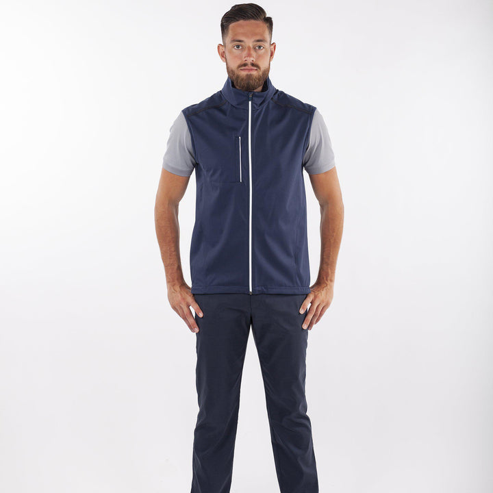 Lion is a Windproof and water repellent golf vest for Men in the color Navy(3)