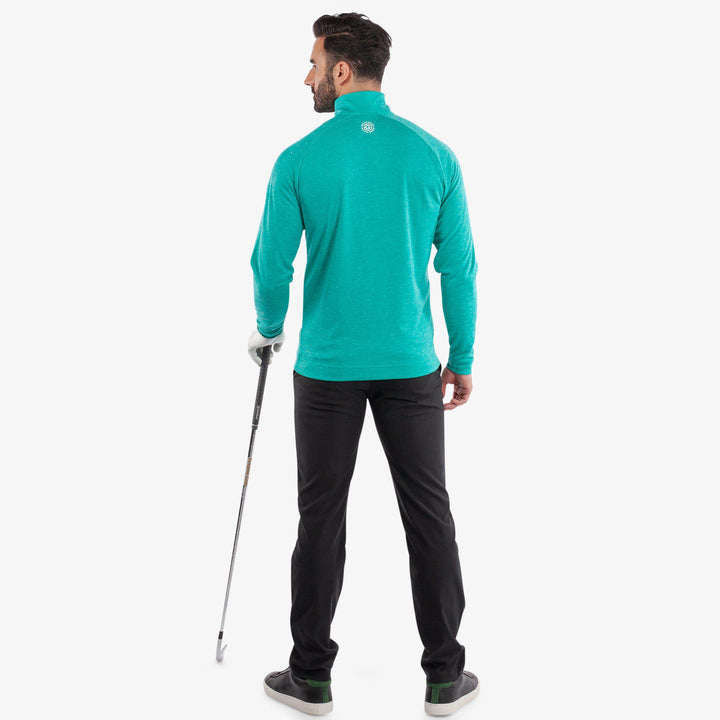 Dion is a Insulating golf mid layer for Men in the color Atlantis Green Melange(6)