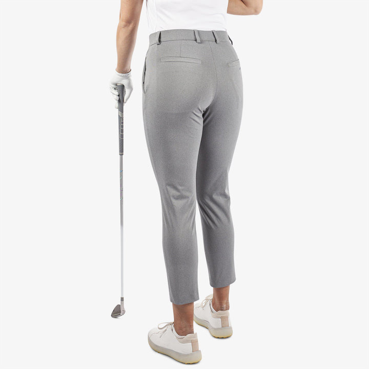 Nora is a Breathable golf pants for Women in the color Grey melange(5)