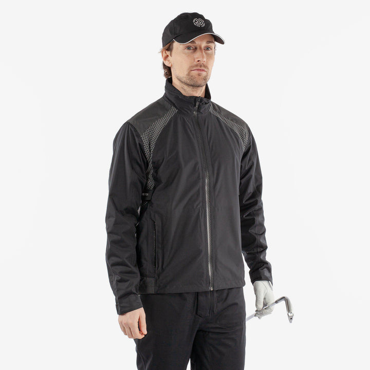Action is a Waterproof golf jacket for Men in the color Black(1)