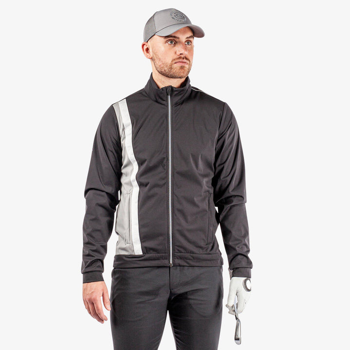 Lucien is a Windproof and water repellent golf jacket for Men in the color Black/Sharkskin/Cool Grey(1)