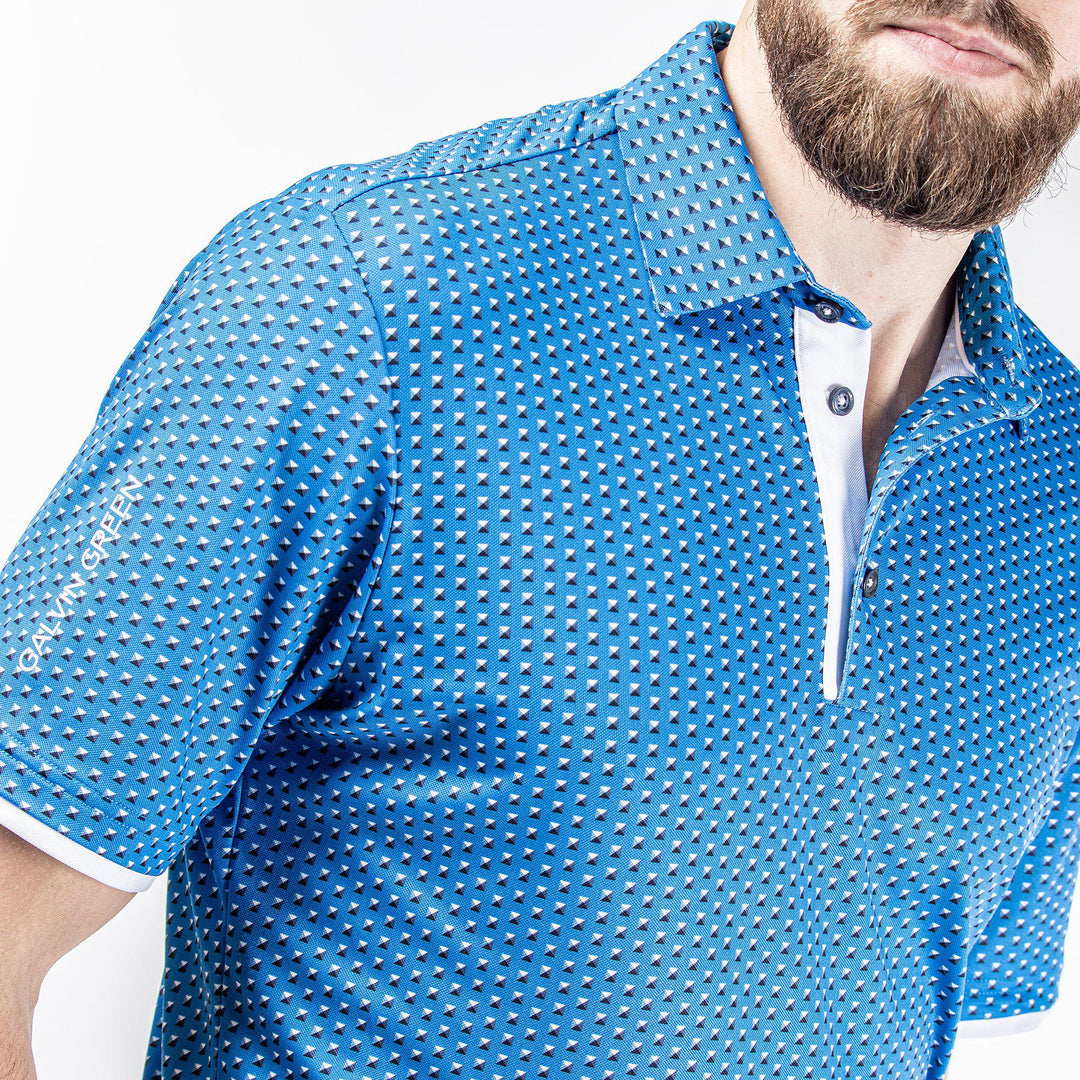 Mark is a Breathable short sleeve shirt for Men in the color Blue Bell(4)