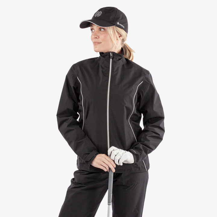 Anya is a Waterproof golf jacket for Women in the color Black(1)