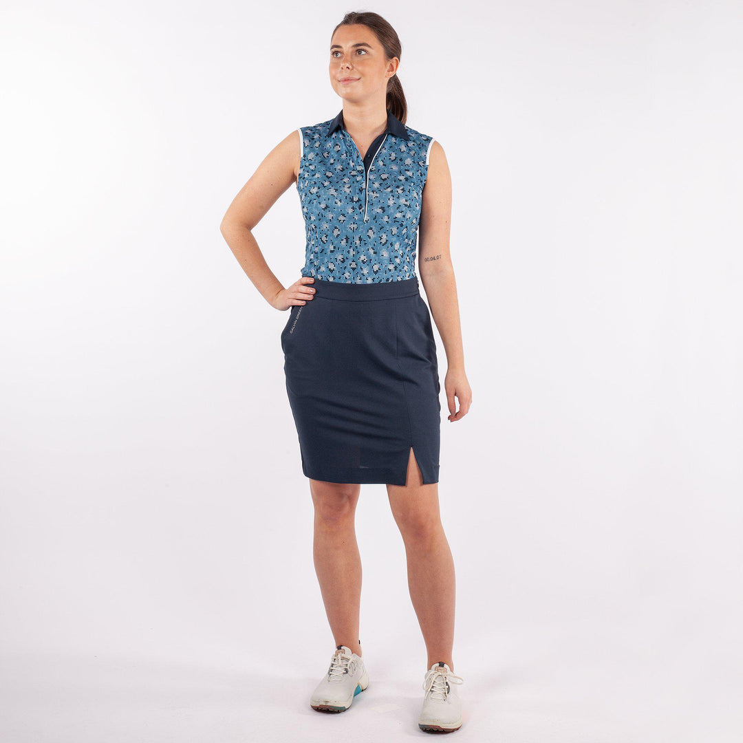 Mila is a Breathable sleeveless golf shirt for Women in the color Blue(4)