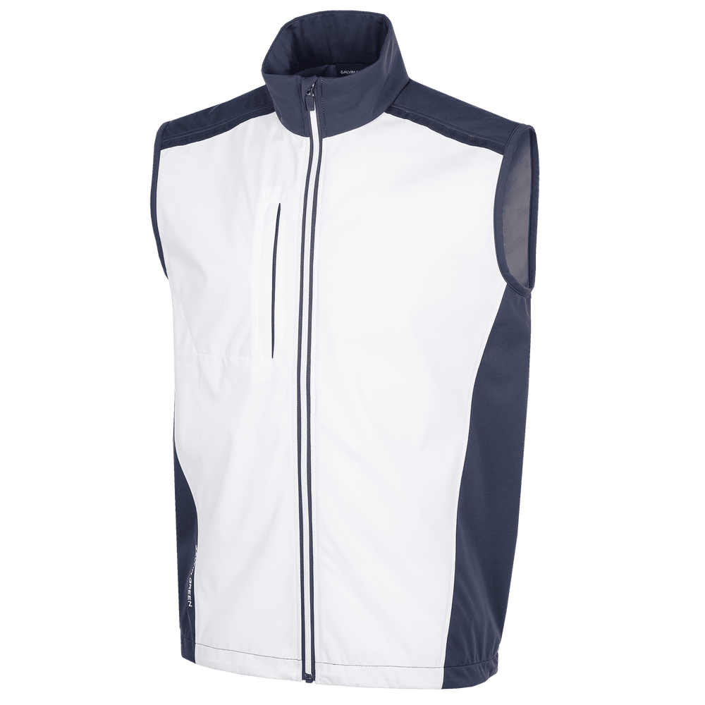 Lion is a Windproof and water repellent golf vest for Men in the color White(0)