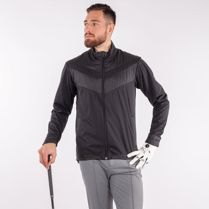 Liam is a Windproof and water repellent golf jacket for Men in the color Black(1)