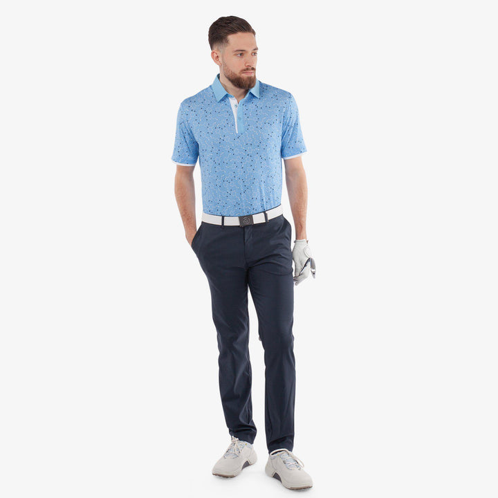 Mannix is a Breathable short sleeve golf shirt for Men in the color Alaskan Blue/Navy(2)