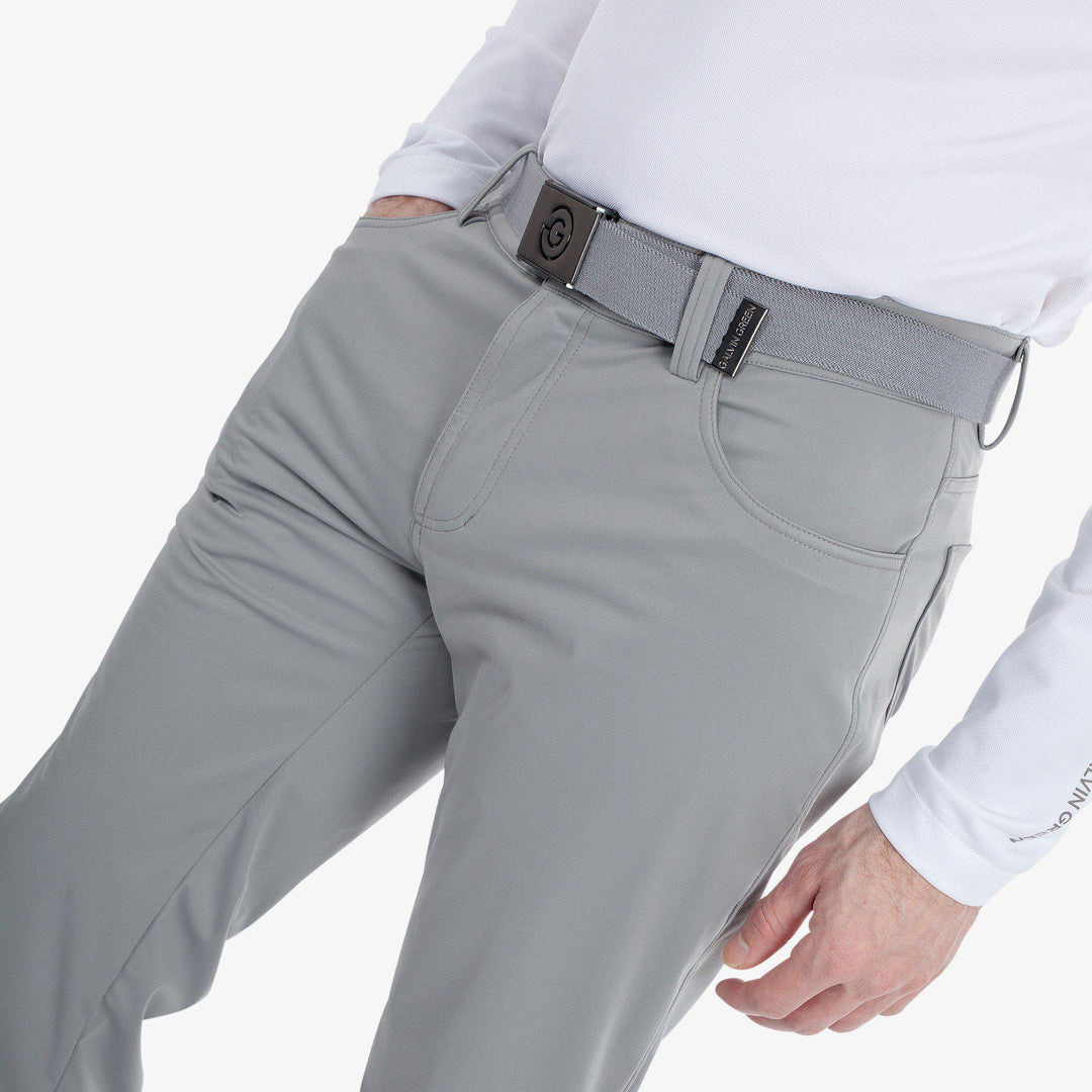 Lane is a Windproof and water repellent golf pants for Men in the color Sharkskin(2)