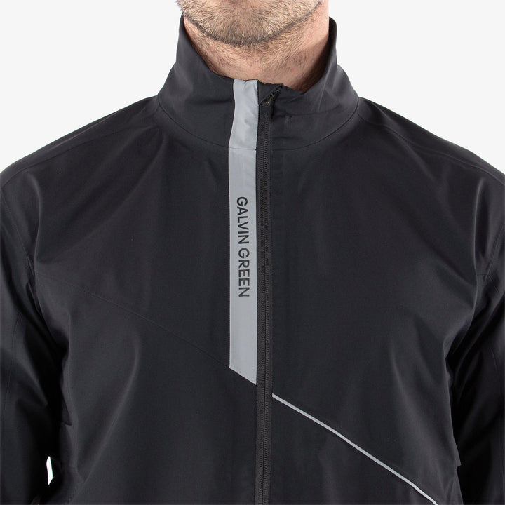 Apollo  is a Waterproof golf jacket for Men in the color Black/Sharkskin(3)