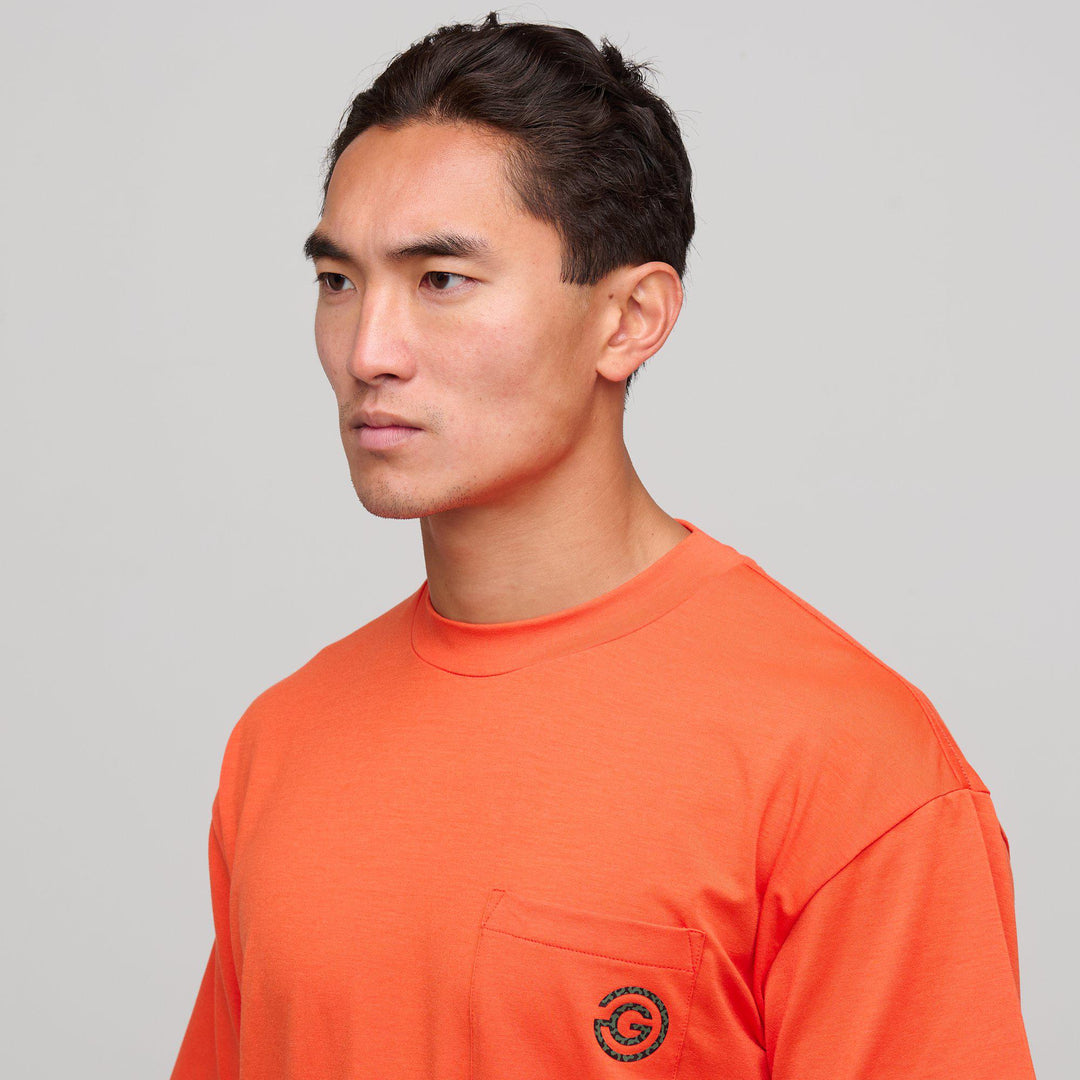 Mason  is a Breathable short sleeve shirt for Men in the color Orange(3)