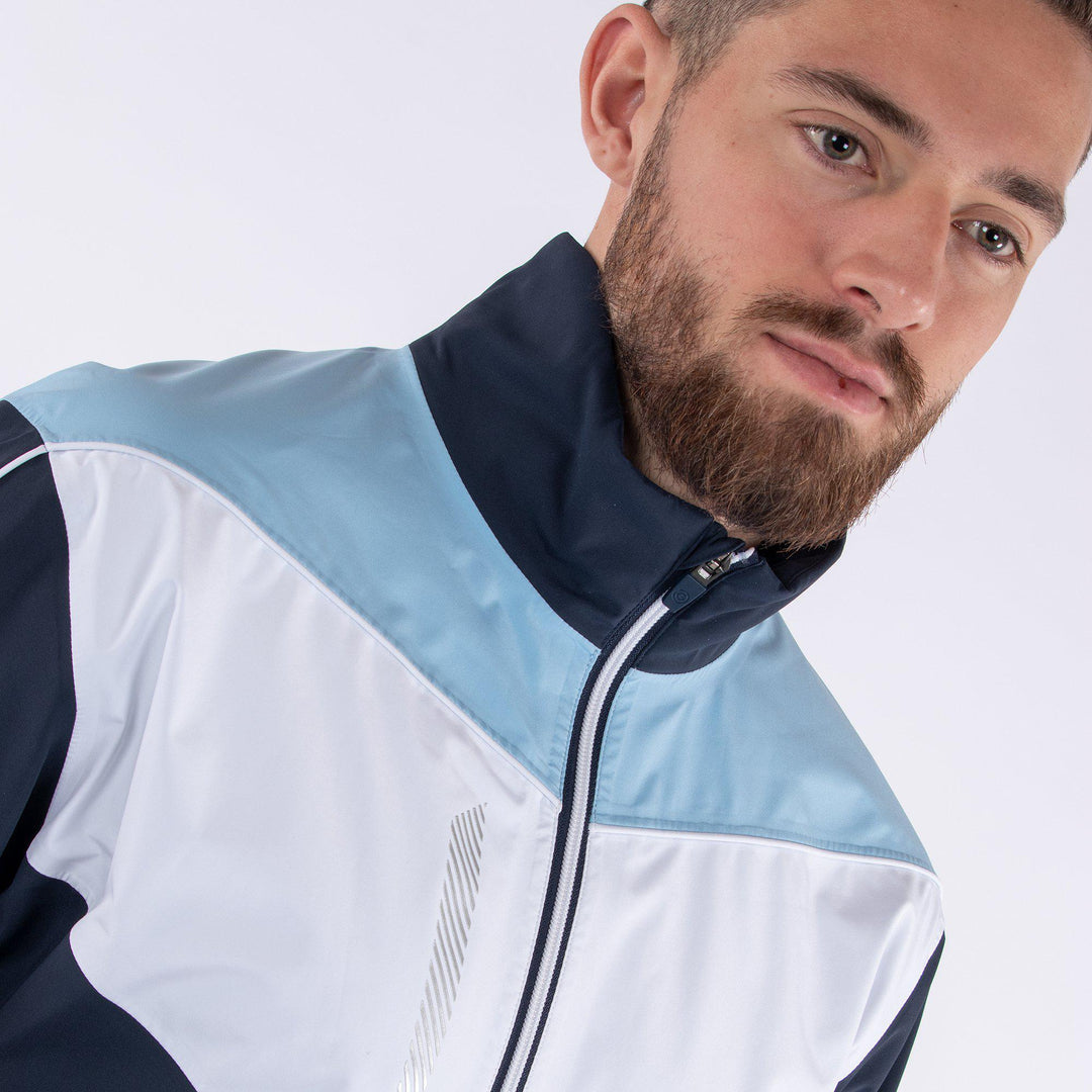 Armstrong is a Waterproof golf jacket for Men in the color Blue Bell(5)