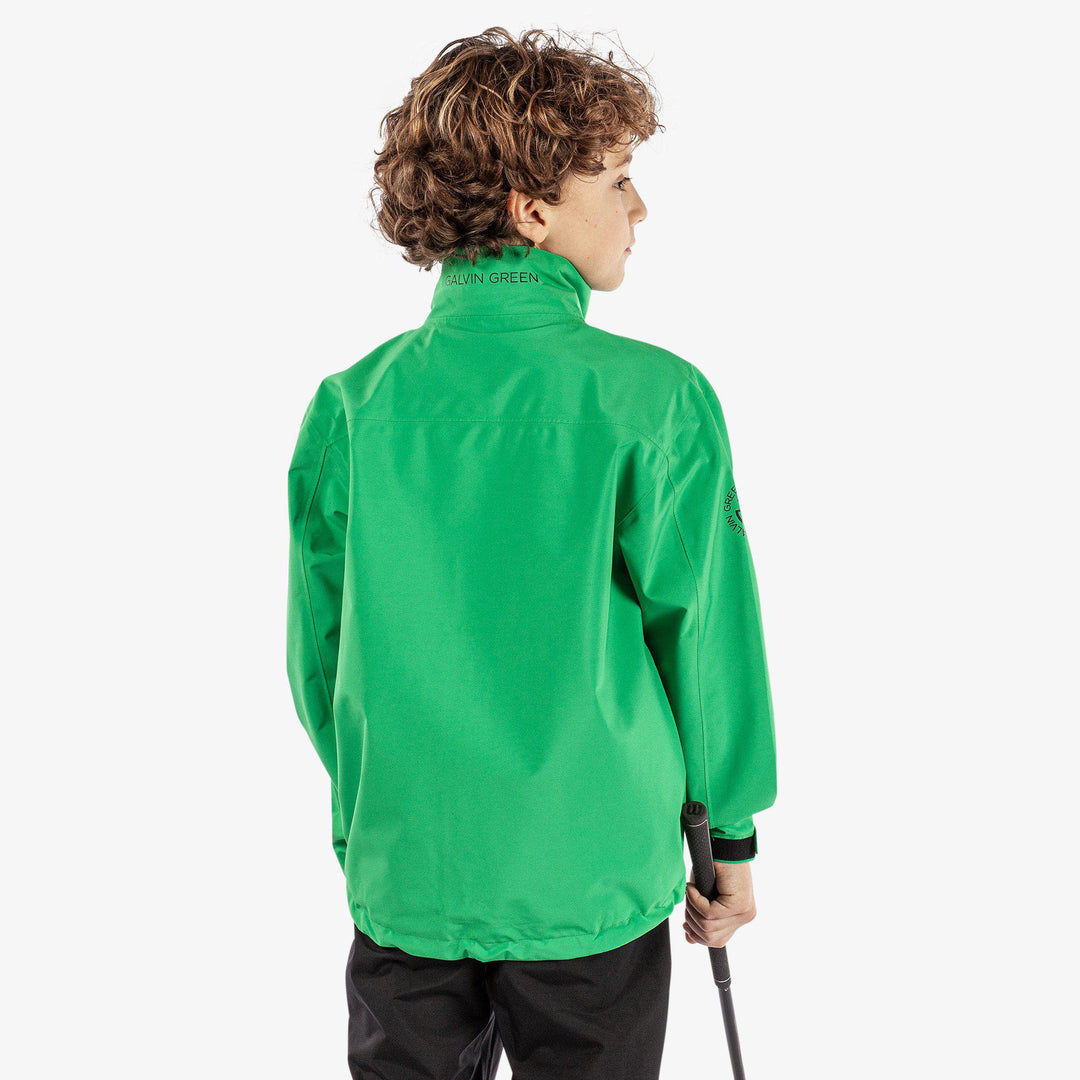 Robert is a Waterproof golf jacket for Juniors in the color Golf Green(7)