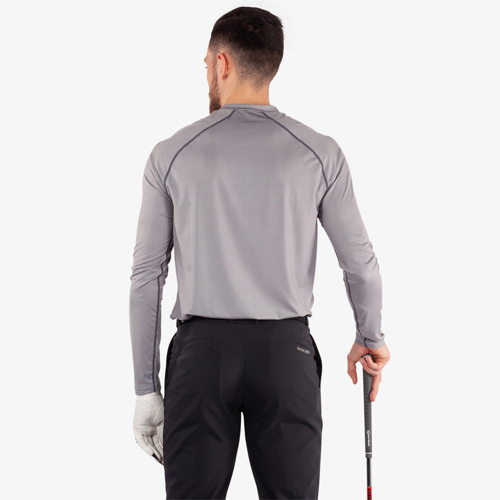 Enzo is a UV protection golf top for Men in the color Sharkskin/Granite Grey(4)