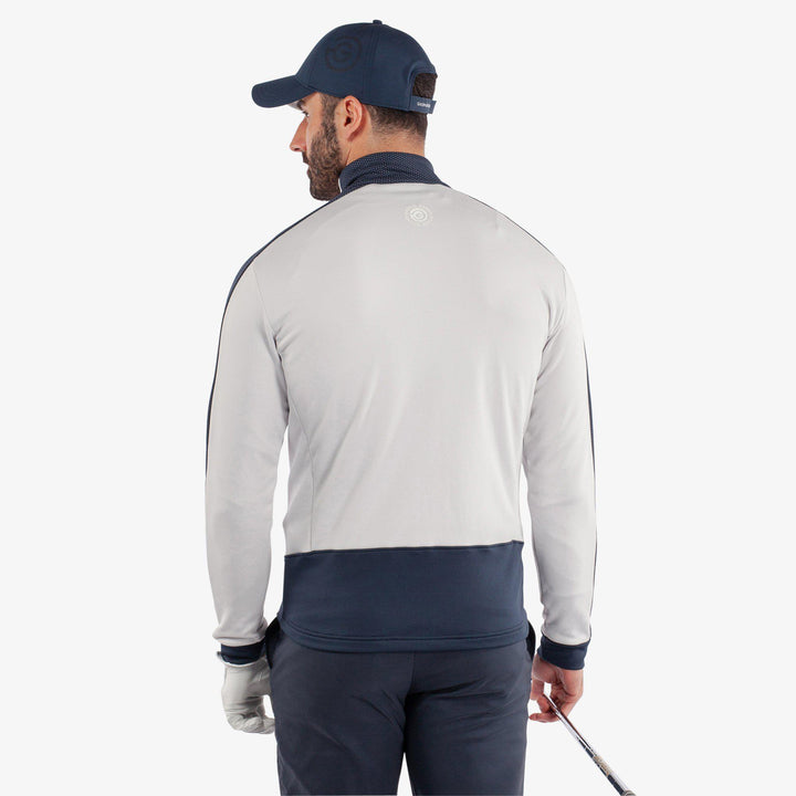 Dawson is a Insulating golf mid layer for Men in the color Cool Grey/Navy(5)