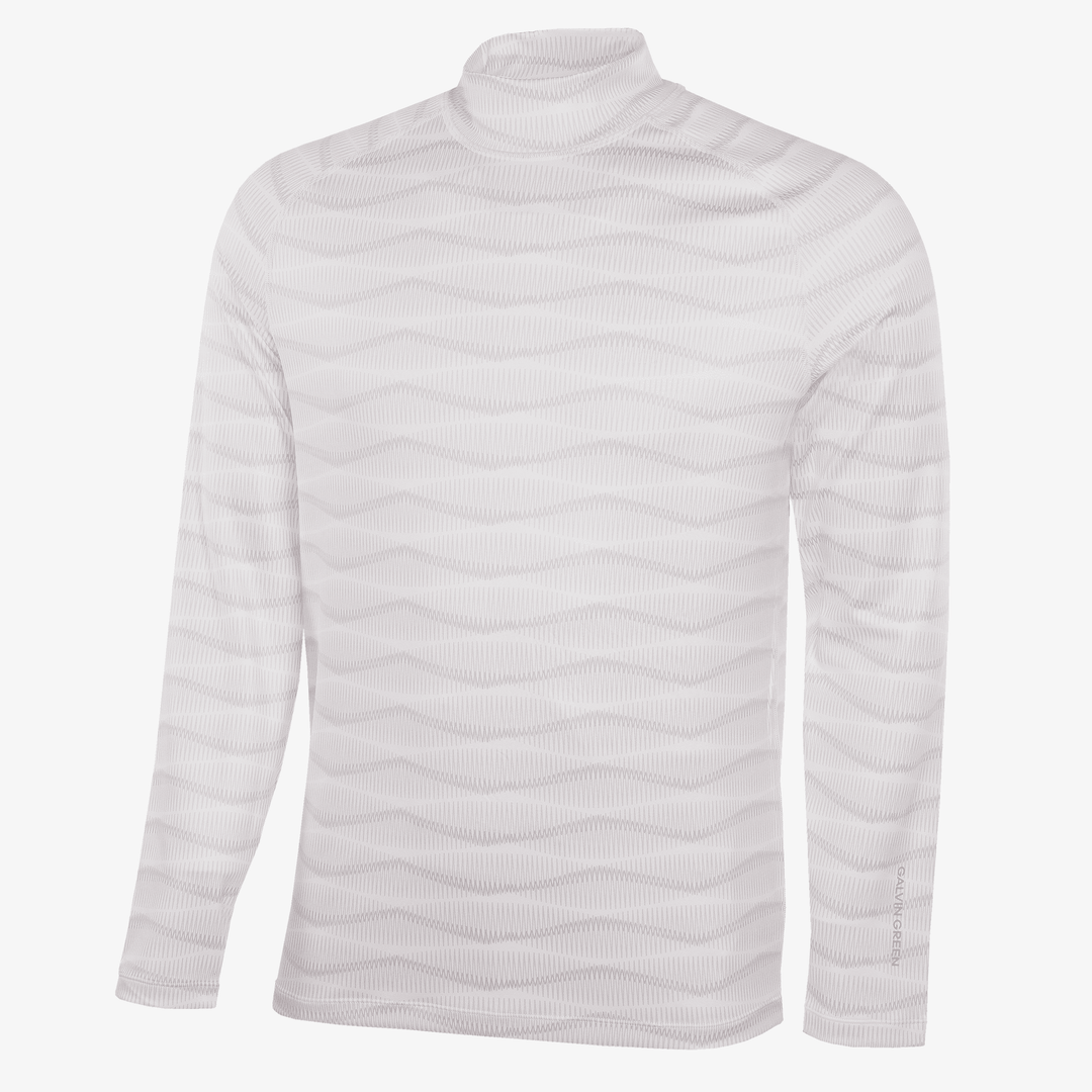 Emilio is a Thermal base layer golf top for Men in the color White/Cool Grey(0)