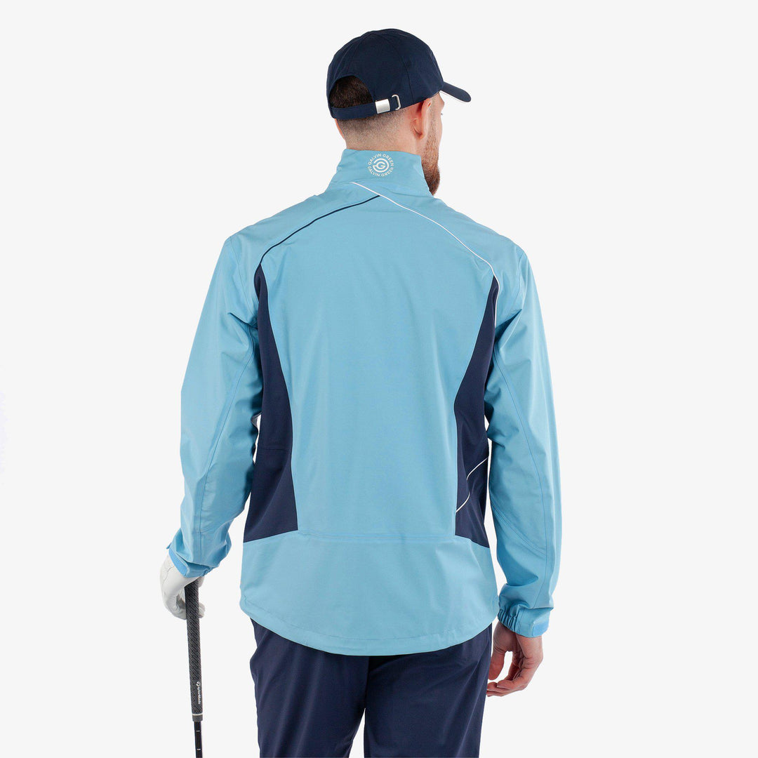 Ames is a Waterproof golf jacket for Men in the color Alaskan Blue/Navy(7)