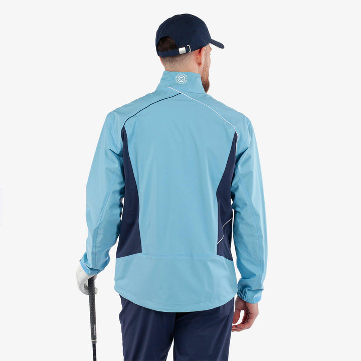 Ames is a Waterproof golf jacket for Men in the color Alaskan Blue/Navy(7)