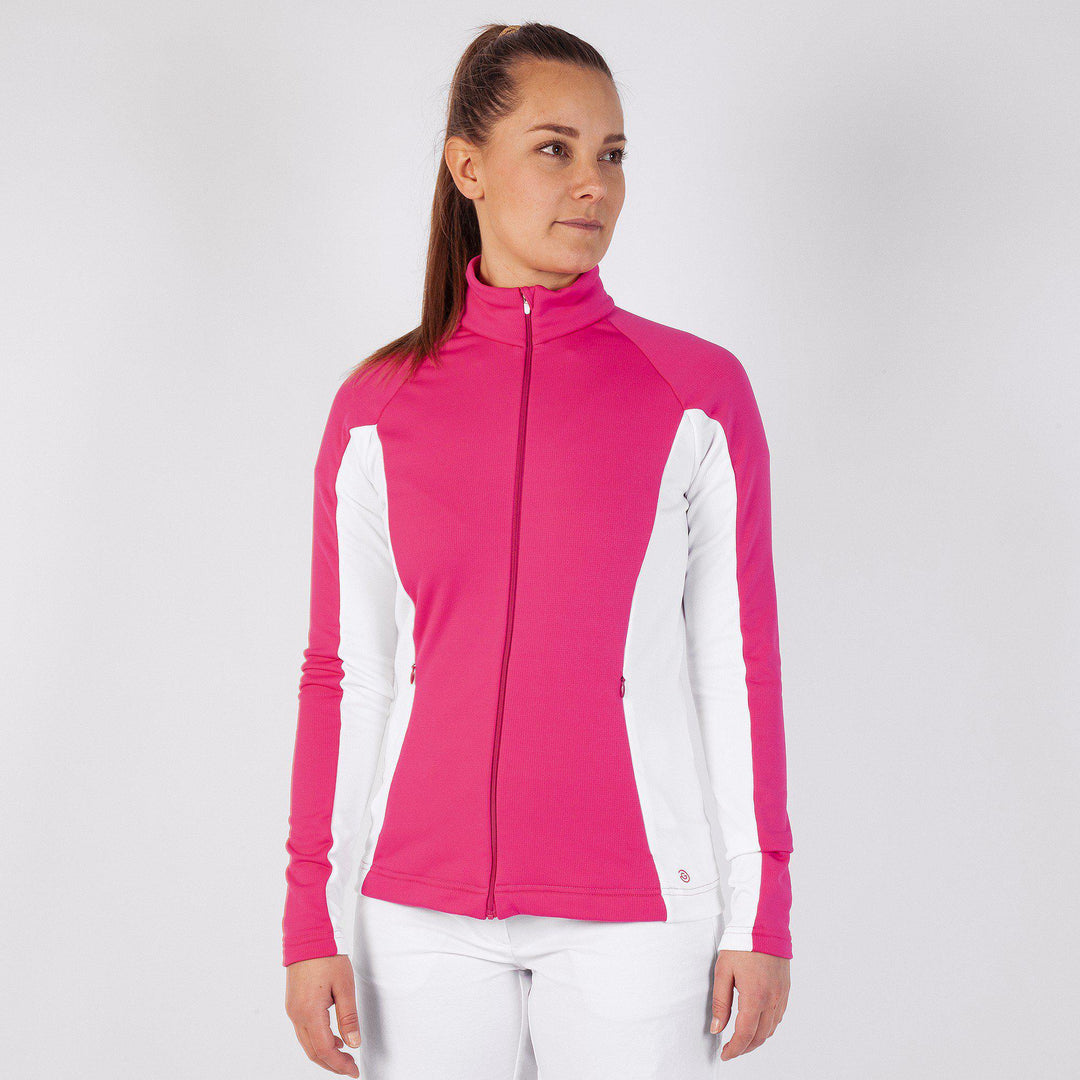 Davina is a Insulating golf mid layer for Women in the color Sugar Coral(1)