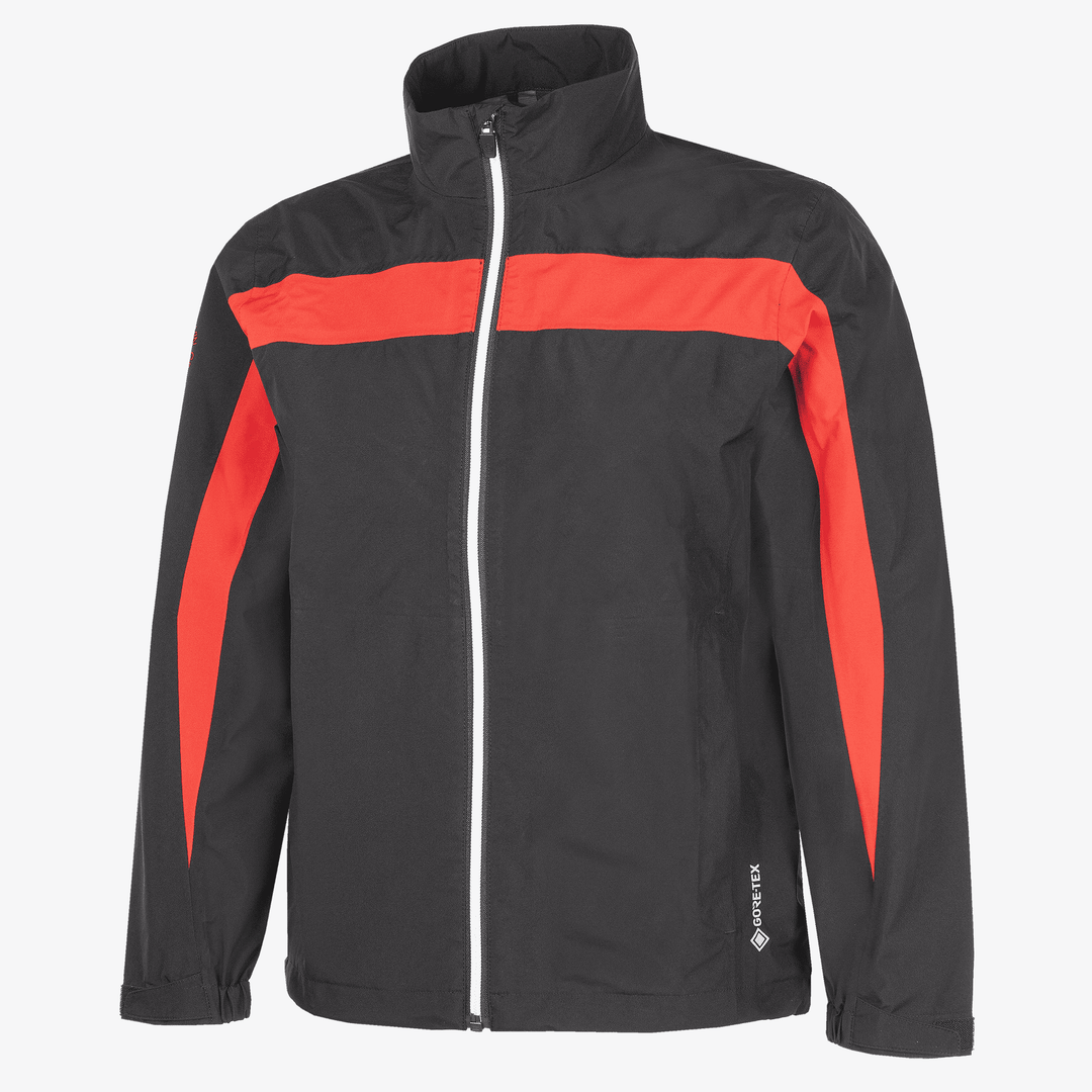 Robert is a Waterproof golf jacket for Juniors in the color Black/Red(0)