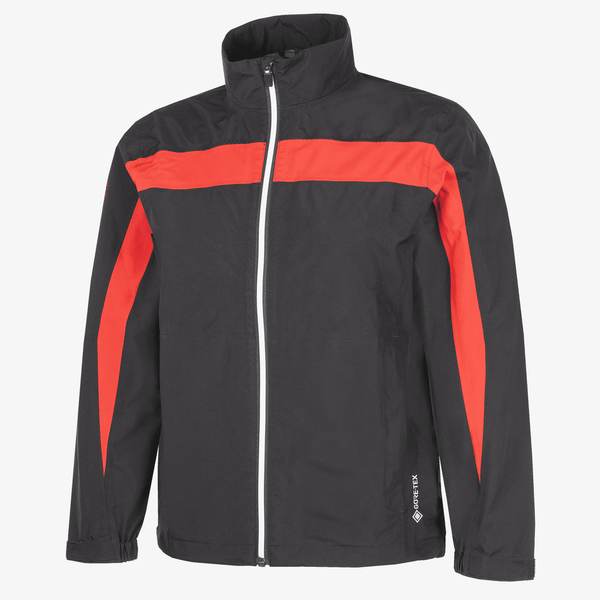 Galvin Green Robert Waterproof golf jacket Black Red 146 152 Golf Jacket Full Zip