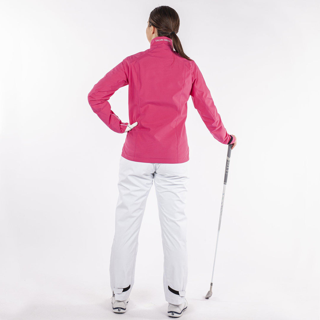 Arissa is a Waterproof golf jacket for Women in the color Amazing Pink(7)