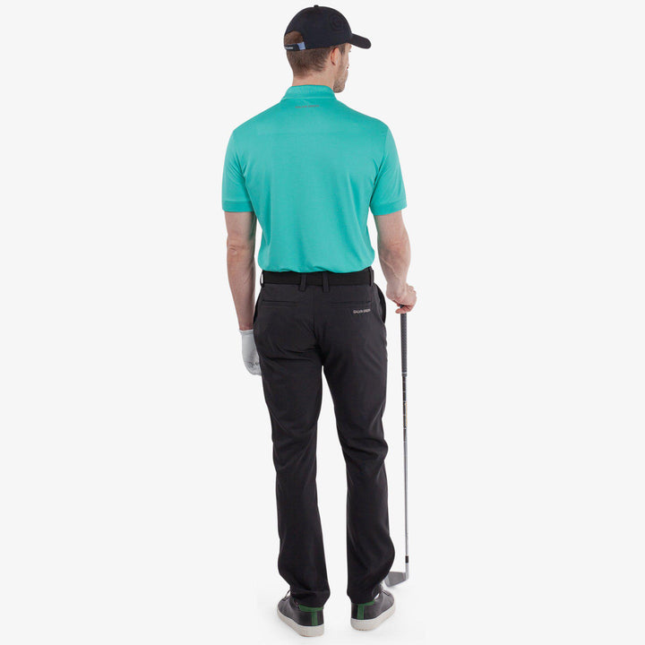 Maximilian is a Breathable short sleeve golf shirt for Men in the color Atlantis Green(6)