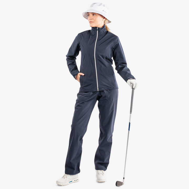 Alice is a Waterproof golf jacket for Women in the color Navy(2)