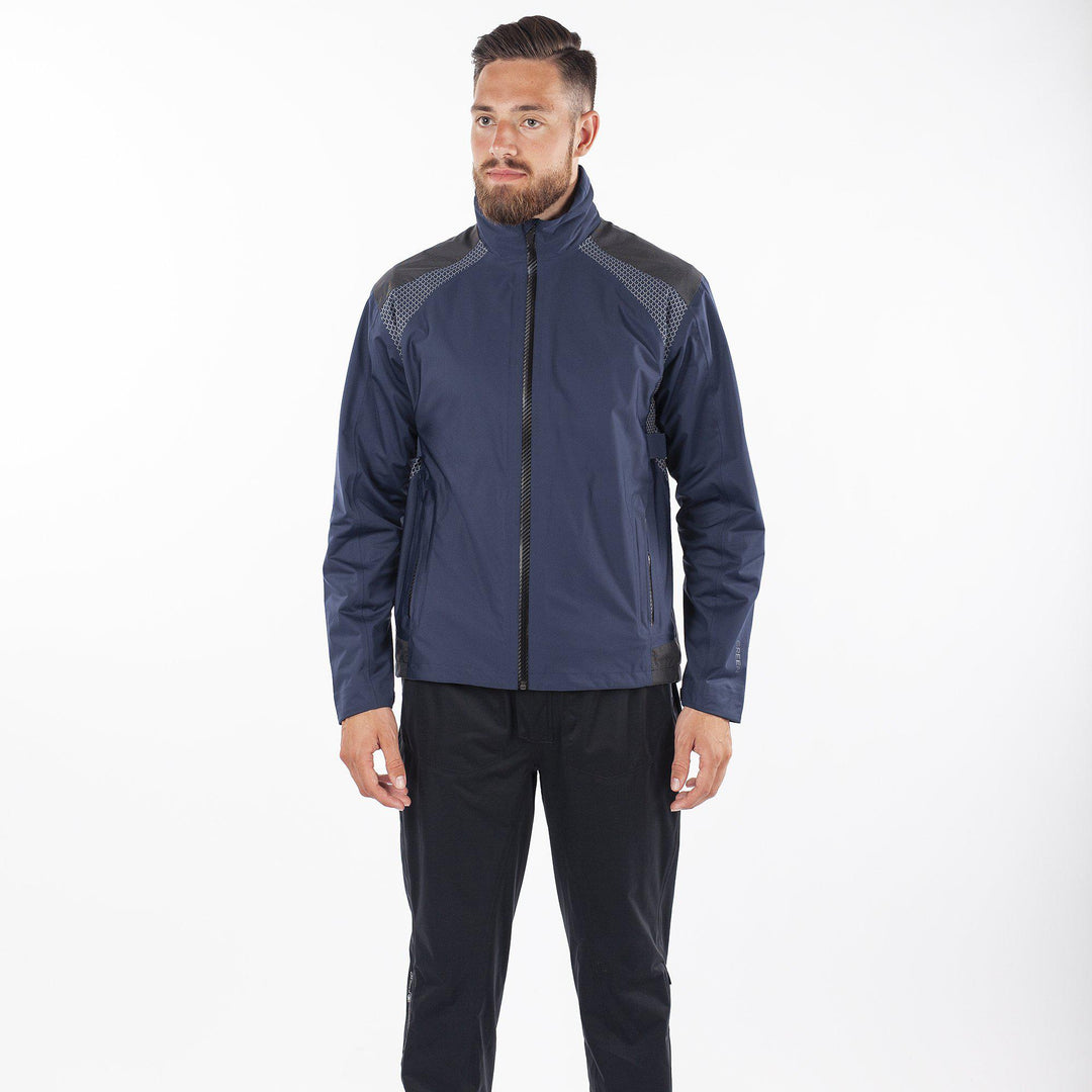 Action is a Waterproof golf jacket for Men in the color Navy(2)