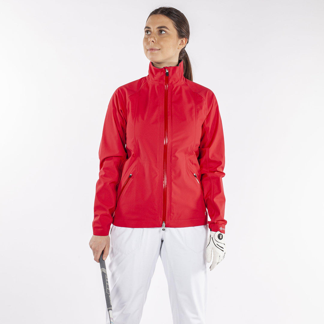 Adele is a Waterproof golf jacket for Women in the color Red(1)