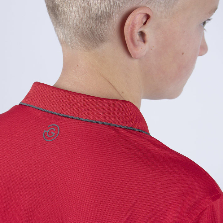 Rod is a Breathable short sleeve golf shirt for Juniors in the color Red(3)