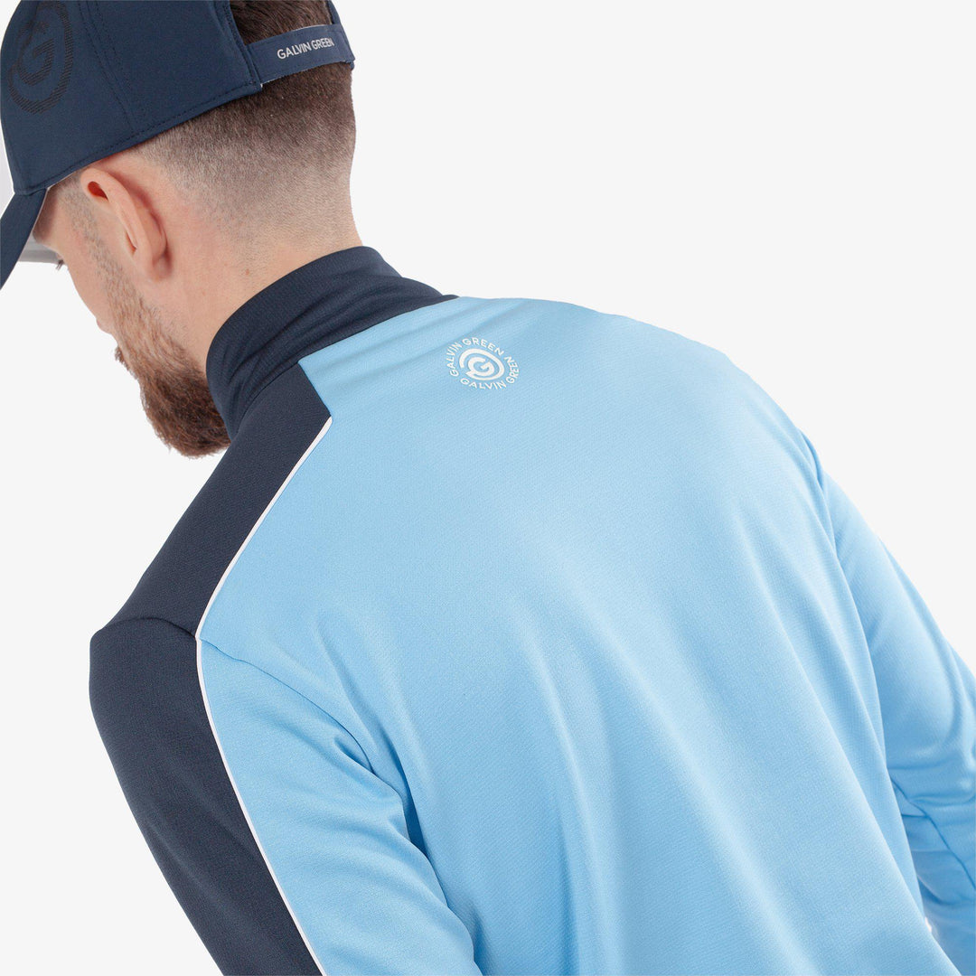 Dave is a Insulating golf mid layer for Men in the color Alaskan Blue/Navy(4)