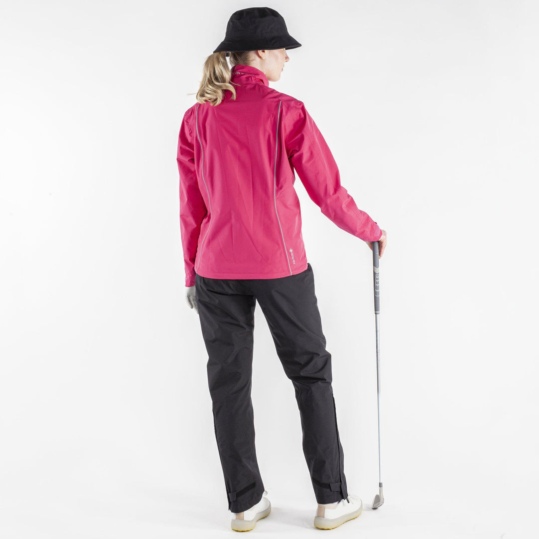 Anya is a Waterproof golf jacket for Women in the color Amazing Pink(8)