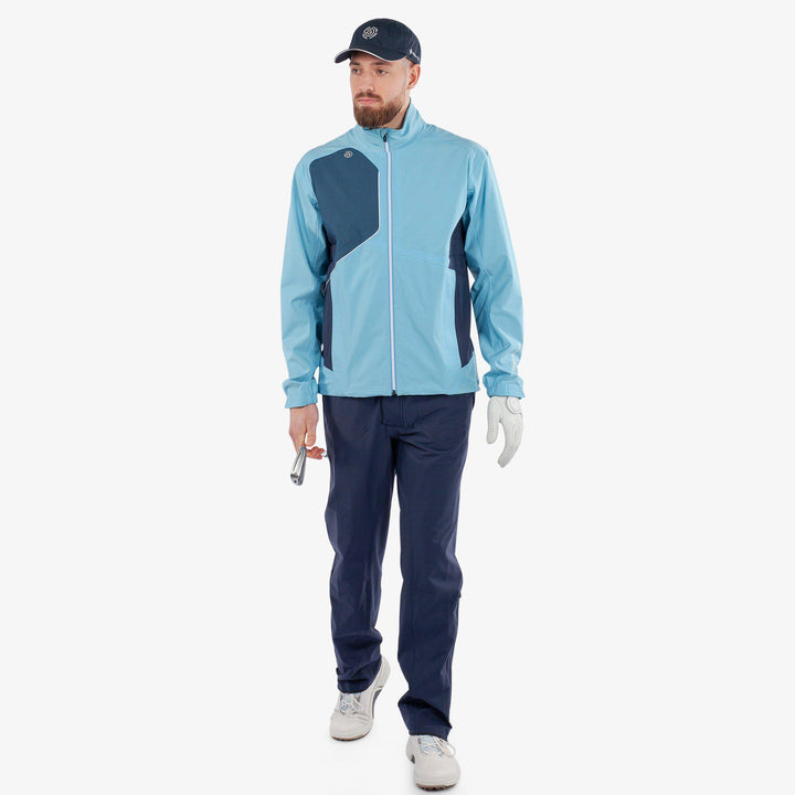 Ames is a Waterproof golf jacket for Men in the color Alaskan Blue/Navy(2)