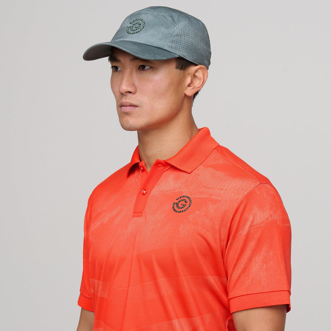 Mirza is a Breathable short sleeve golf shirt for Men in the color Orange(3)