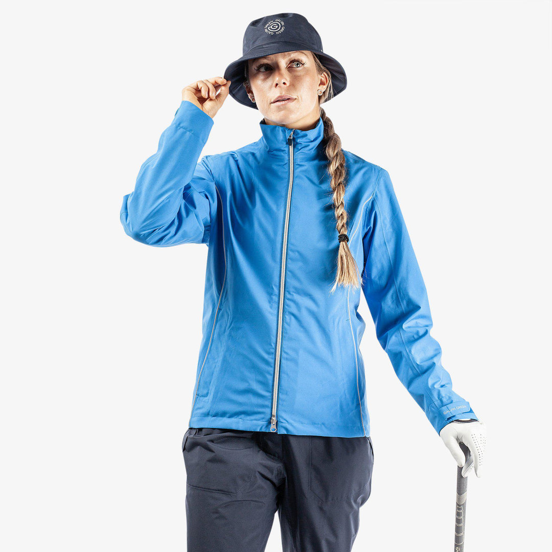 Anya is a Waterproof golf jacket for Women in the color Blue(1)