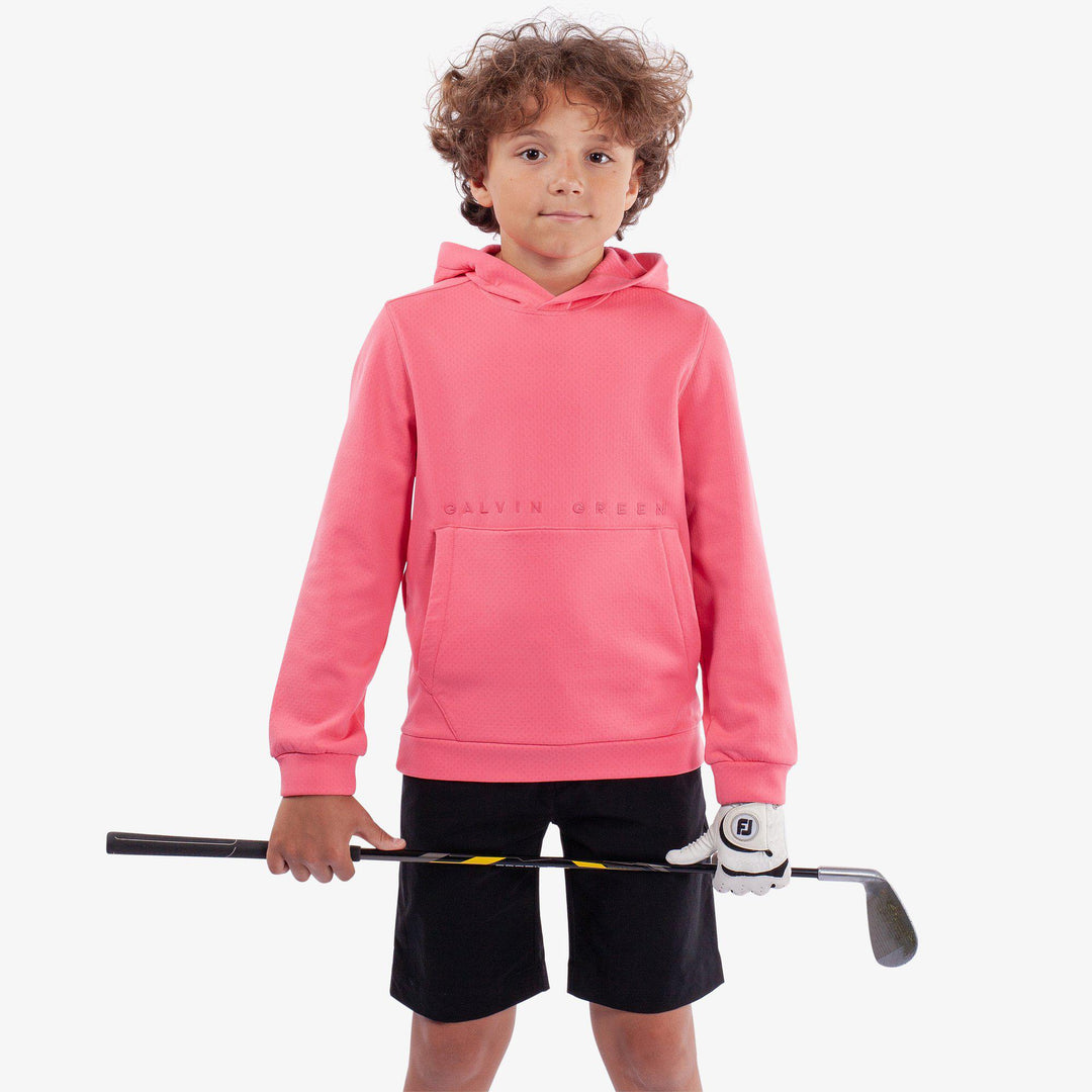 Rico is a Insulating golf sweatshirt for Juniors in the color Camelia Rose(1)