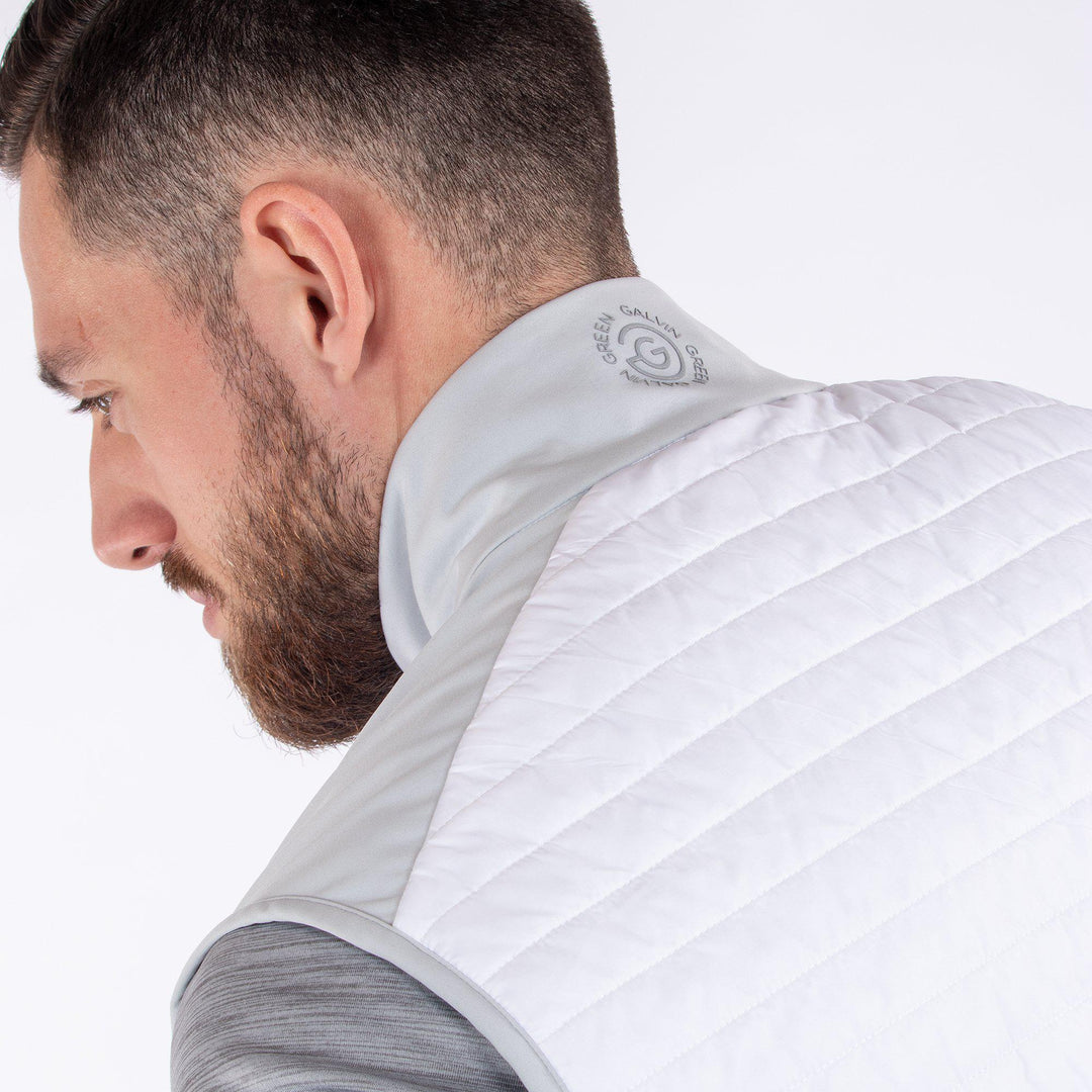 Louie is a Windproof and water repellent golf vest for Men in the color White(7)