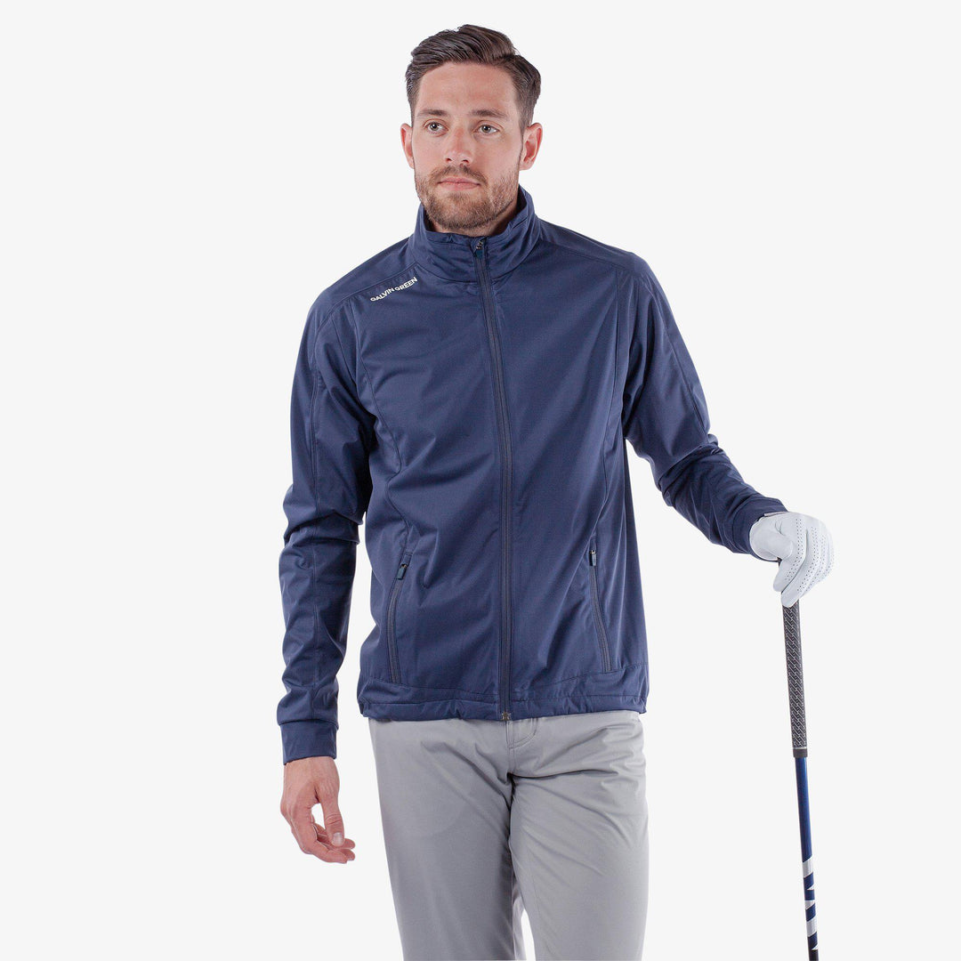 Lyndon is a Windproof and water repellent golf jacket for Men in the color Navy(1)